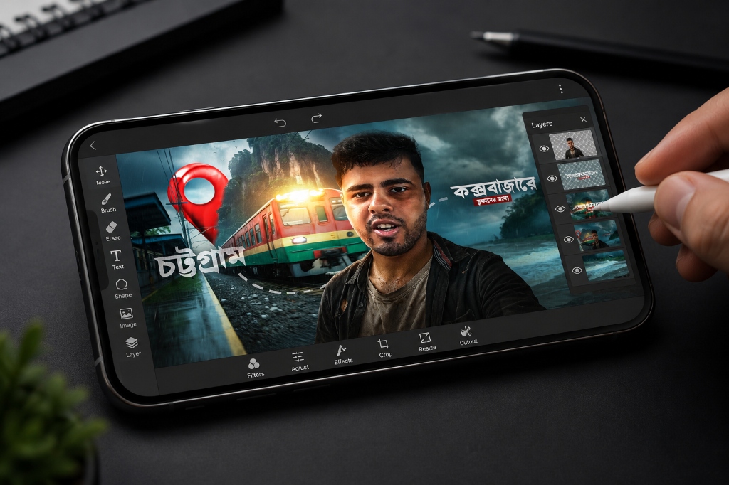 Mobile PSD Editing Interface